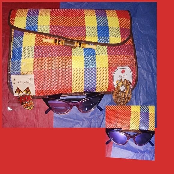 Vintage Handbags - POP of plaid for fall handbag bundle CLEARANCE